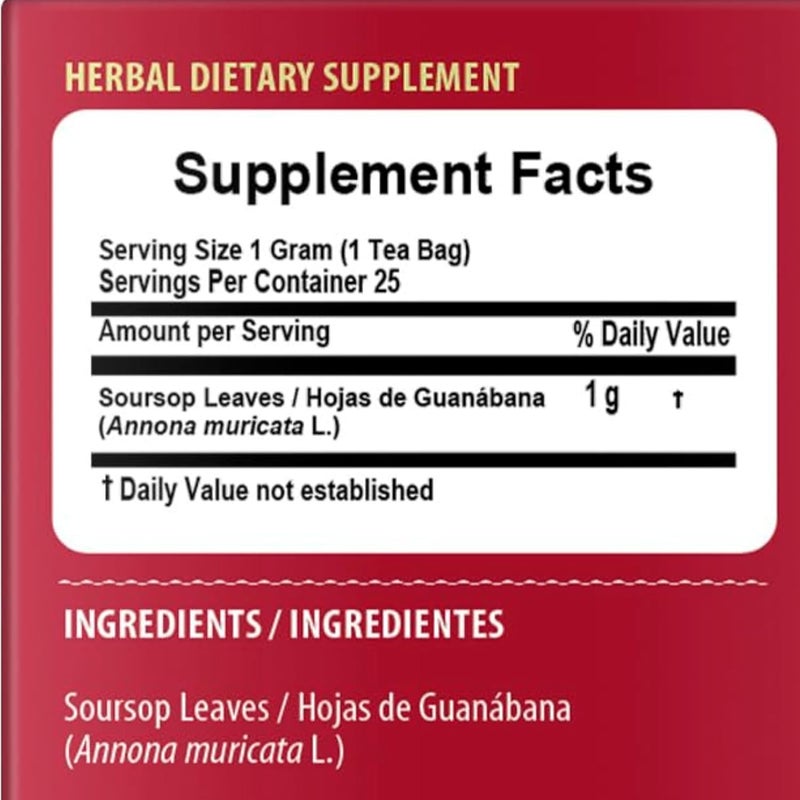 Hanan Soursop Leaves Tea - 1.4oz (40g) - Image 2